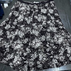 Christopher& Banks Skirt Brown floral